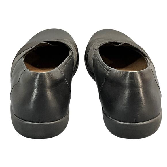 Clarks Medora Jem Black Stretch Cross Strap Flats Slip On Comfort Loafer Women 9 - Picture 3 of 8